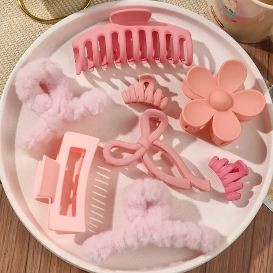 Large Matte Hair Claw Clips