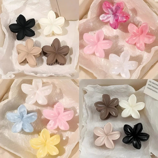 Multicolor Flower Hair Claw Clips
