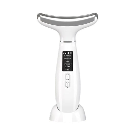 Lifting & Tightening Neck Massager with Cryo Cooling & LED Therapy - Facial Care for Skin Rejuvenation & Beauty